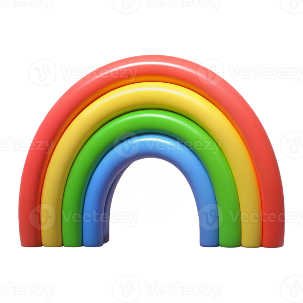 quintessential avant-garde Flat color rainbow with symmetrical arches. Minimal with Scalable Design. masterfully captured png