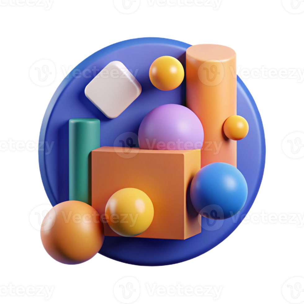 romantic glorious Abstract composition of rectangles and circles. Flat color. Clean lines with Scalable Design. authentic png