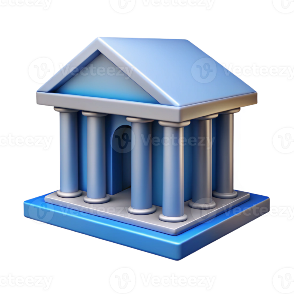 immaculate coastal Geometric rendering of a building. Symmetrical, crisp edges with Scalable Design. 8K png