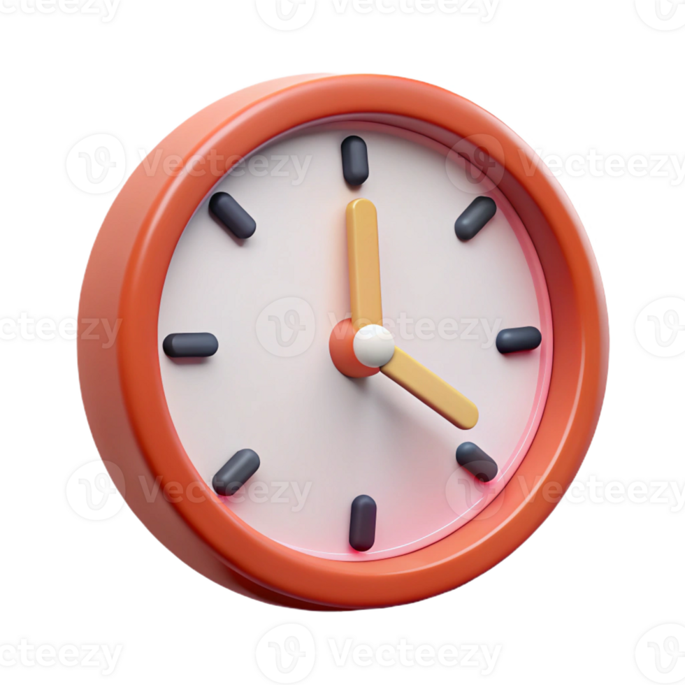 immaculate victorian Clock with hands at o'clock. Crisp edges, single-weight stroke with Scalable Design. refined png