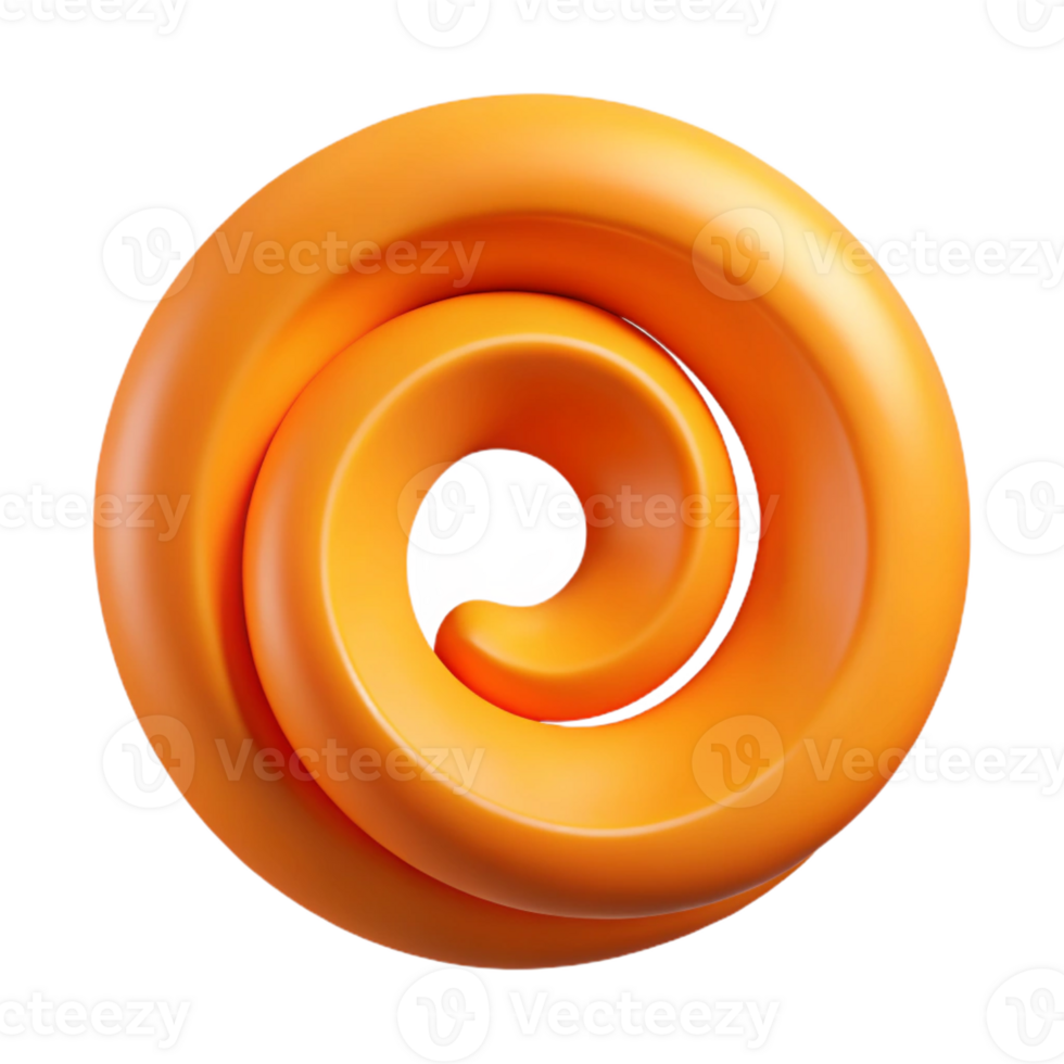 timeless coastal Spiral shape, single-weight stroke, bright orange. Minimal, clean lines with Scalable Design. ultra HD png