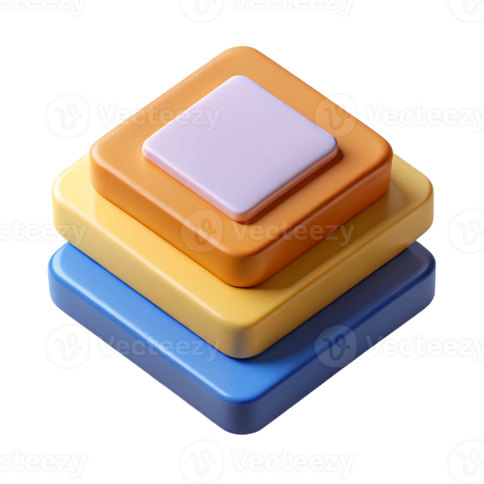immaculate acclaimed A set of three nested squares, different flat colors. Single-weight stroke, minimal with Scalable Design. png