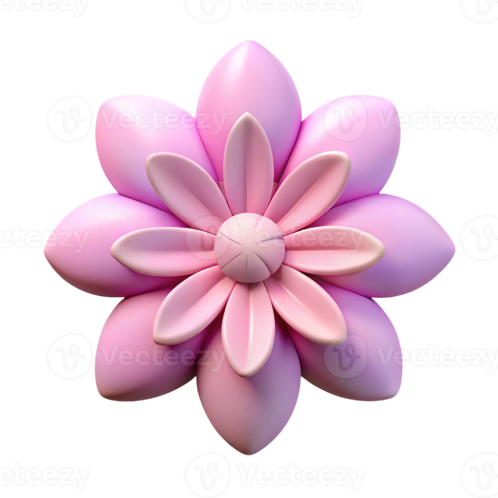 peaceful vibrant Symmetrical flower blossom. Clean lines, flat color, minimal design with Scalable Design. fine detail png