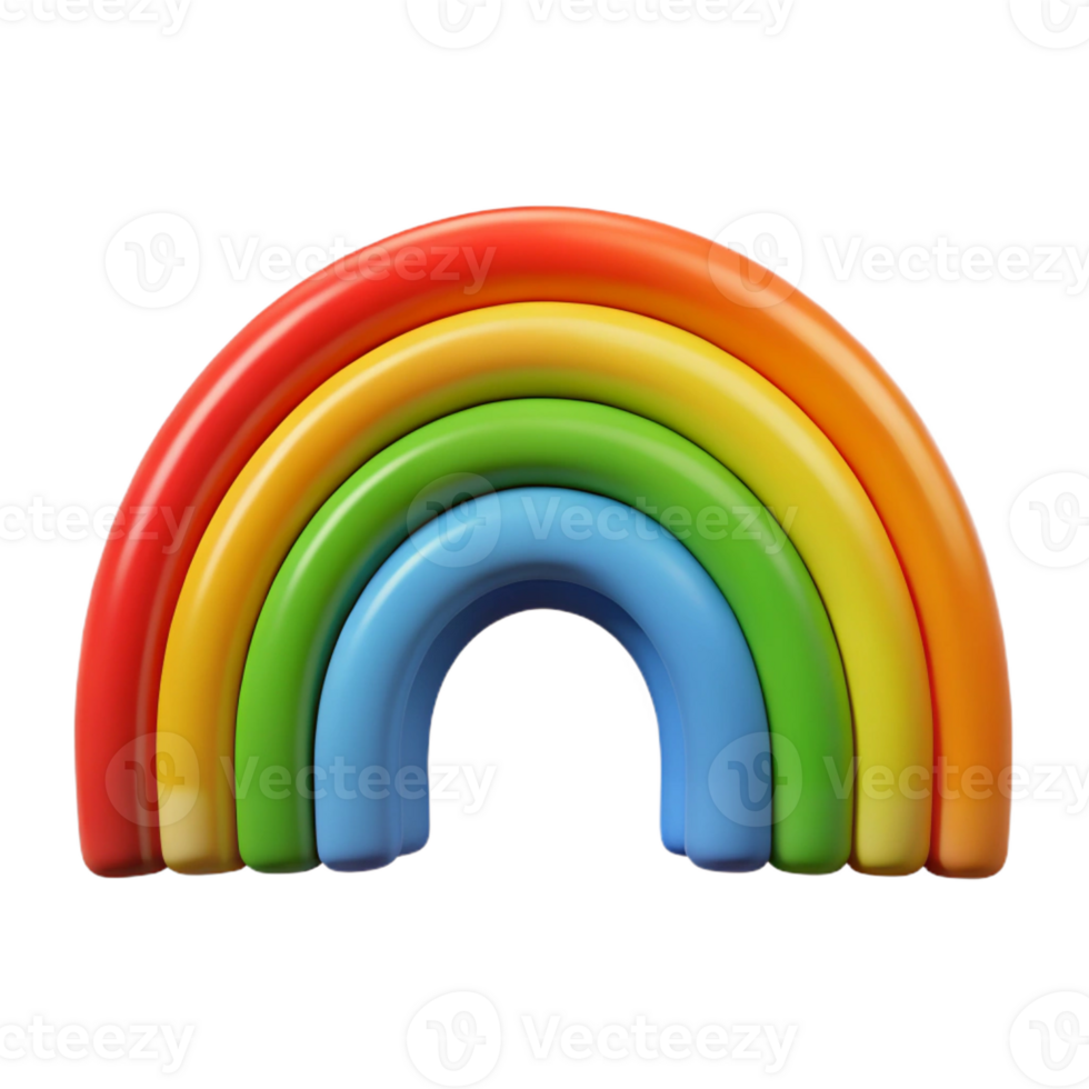 quintessential abstract Flat color rainbow with symmetrical arches. Minimal with Scalable Design. professional png