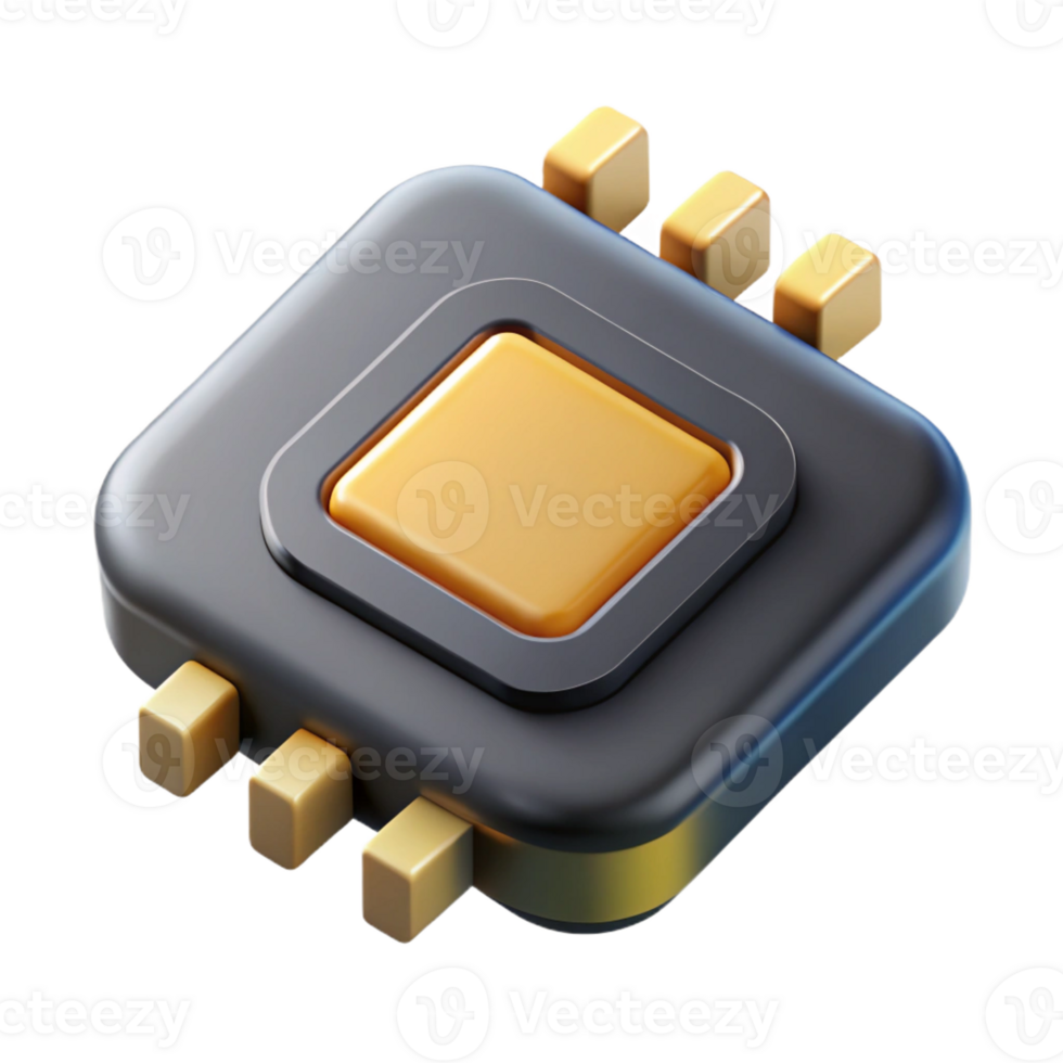 spectacular distinctive Scalable illustration of a microchip. Crisp edges, minimal with Scalable Design. png