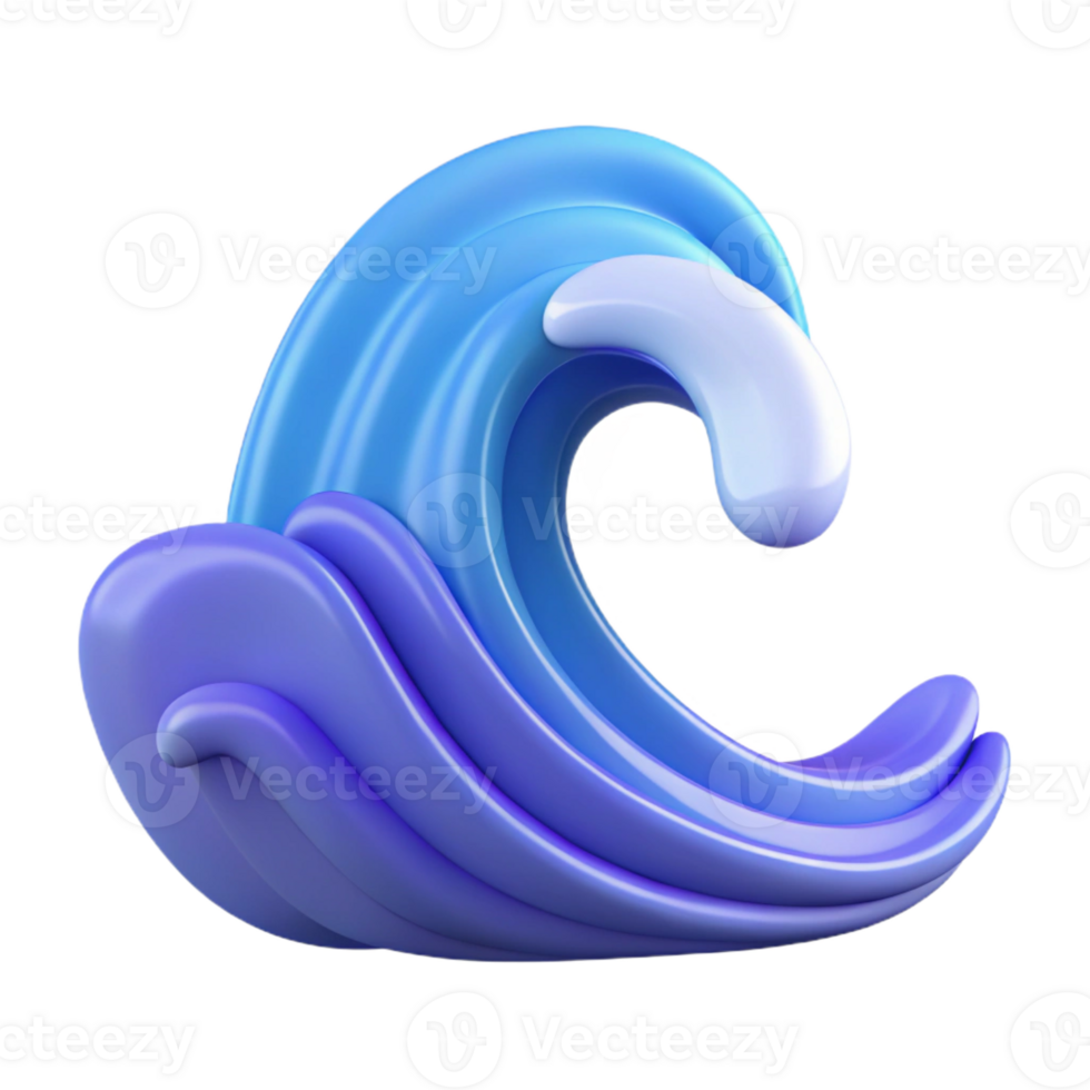 tranquil immaculate Clean lines depicting a stylized wave. Flat color, with Scalable Design. 4K png