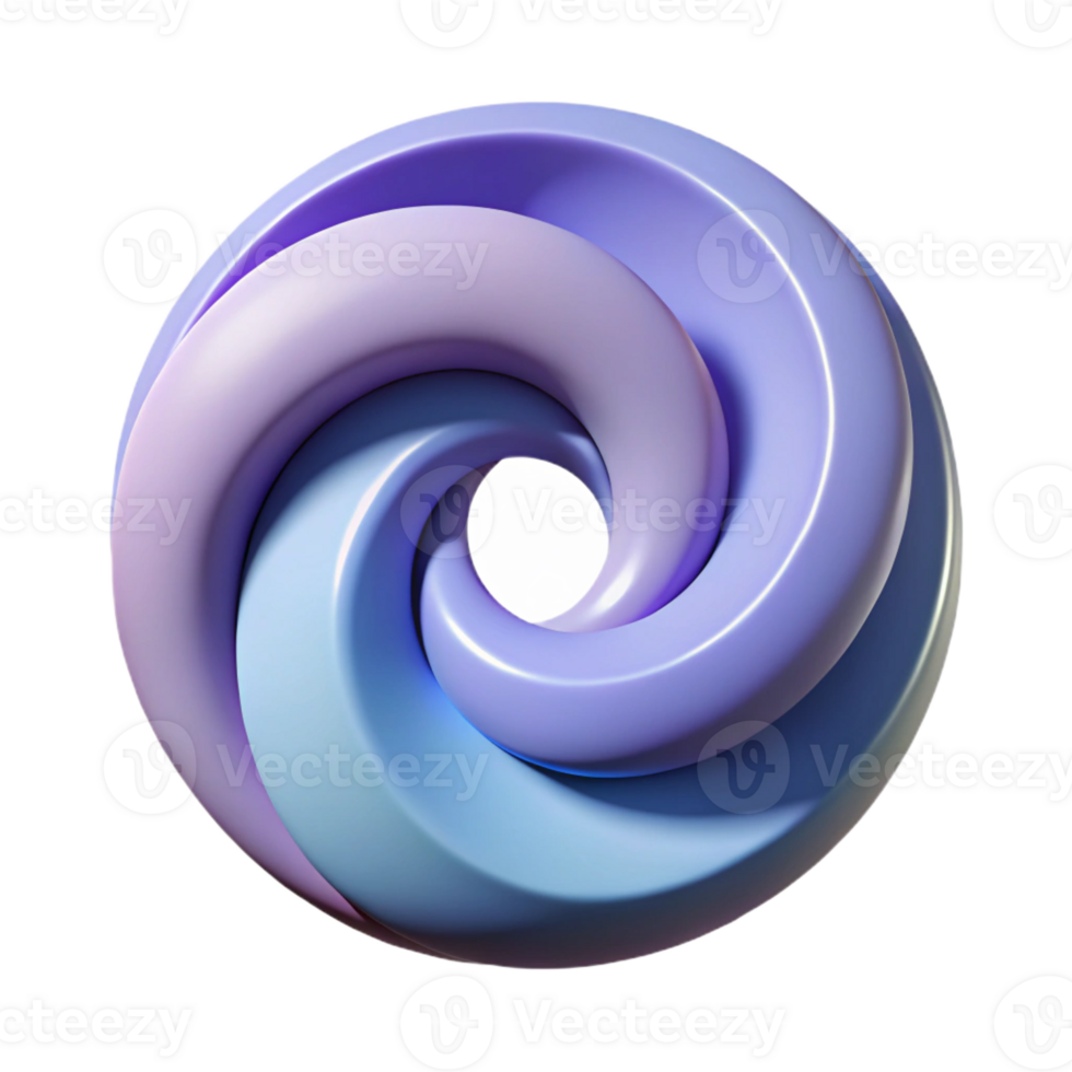 melancholic stunning Abstract shape resembling a spiral. Clean lines. Flat color. with Scalable Design. premium png