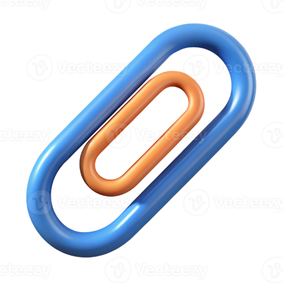 radiant dramatic impressionist Paperclip icon. Bent wire shape. Single-weight stroke, flat color with Scalable Design. professional png