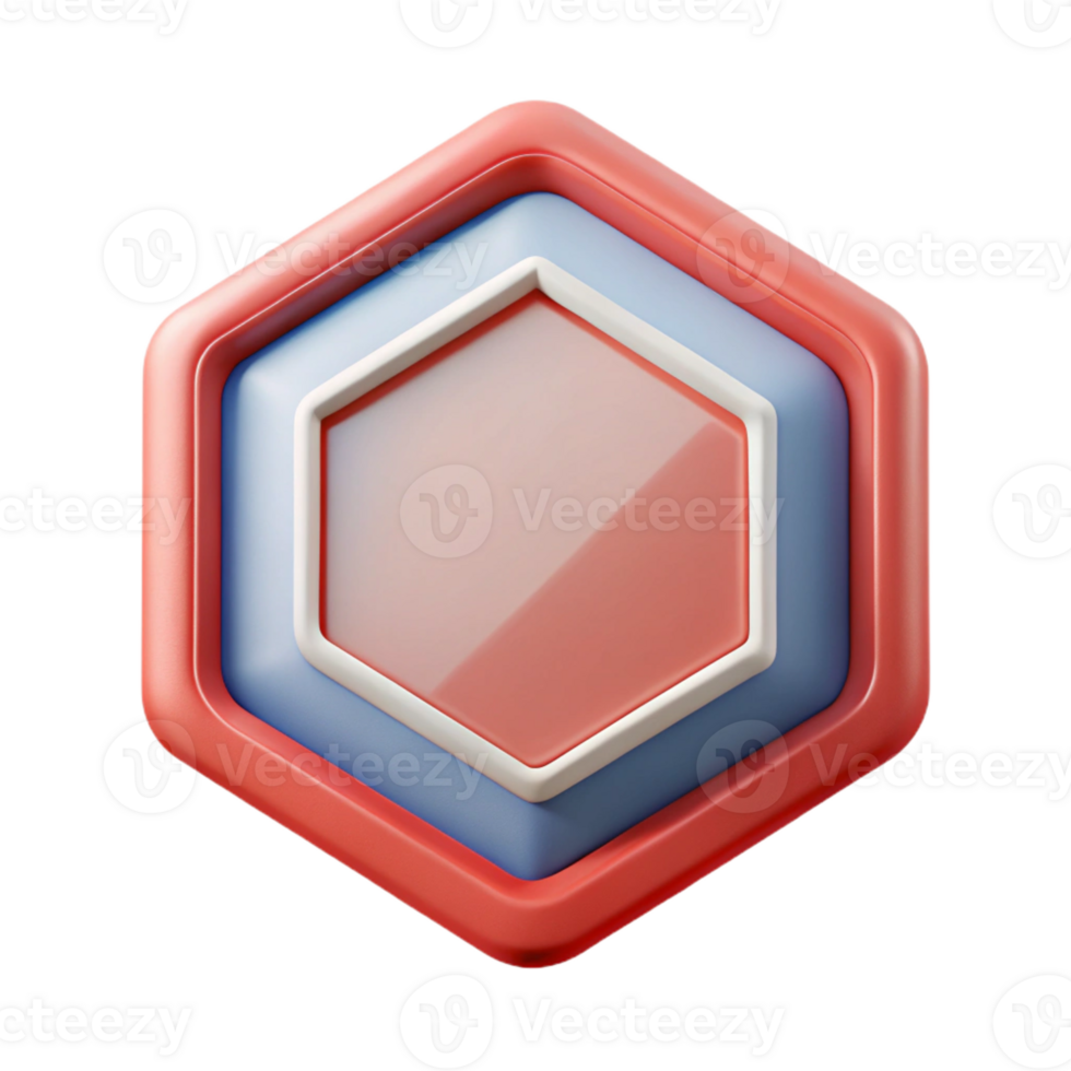 unparalleled minimalist Hexagon badge, bold outline, crisp edges, flat color, minimal with Scalable Design. handcrafted png