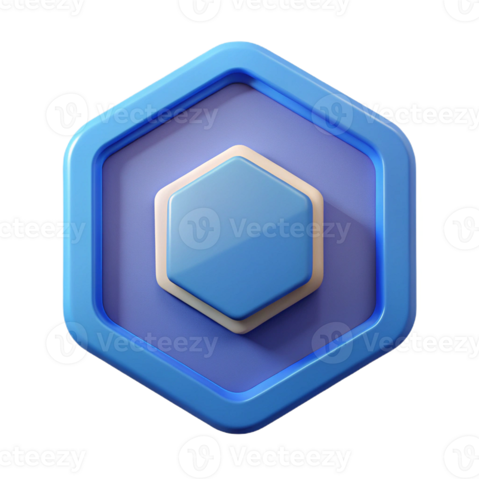 impressive vintage Octagonal badge with a central square. Flat color, crisp edges, single-weight stroke with Scalable Design. genuine png