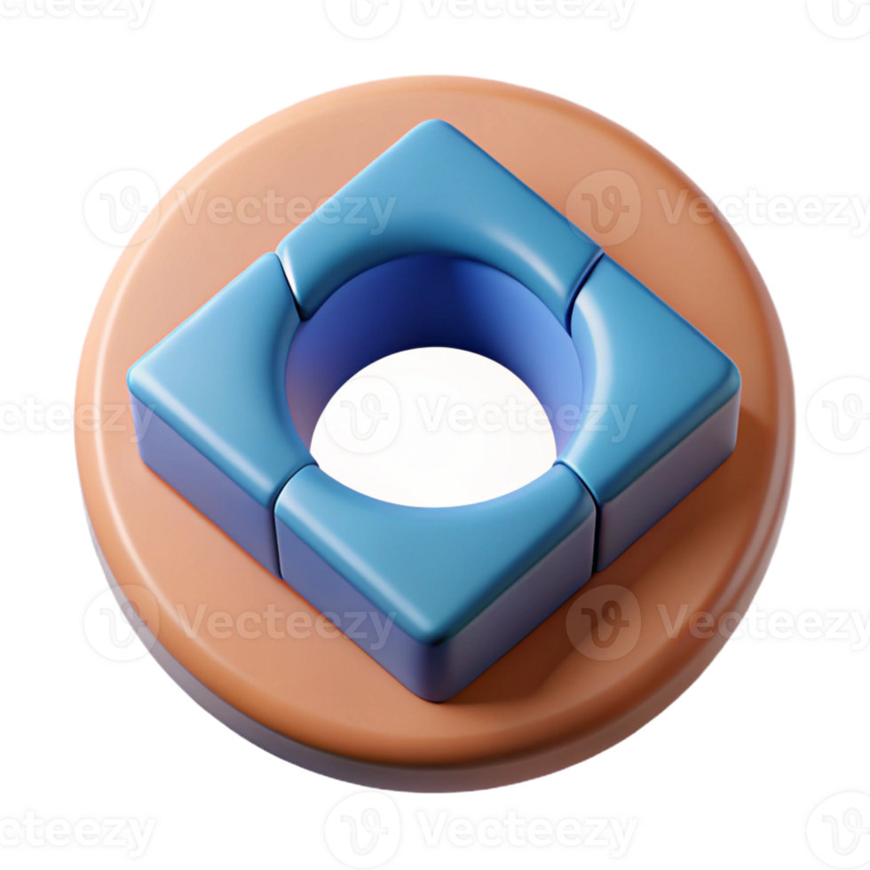 signature classic Geometric circle within a square. Flat color, single-weight stroke with Scalable Design. sharp png