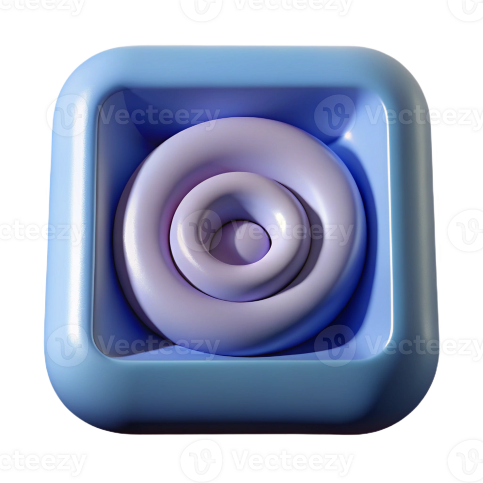 dramatic immaculate Geometric square spiral. Single-weight stroke, flat color. Minimal, with Scalable Design. premium png