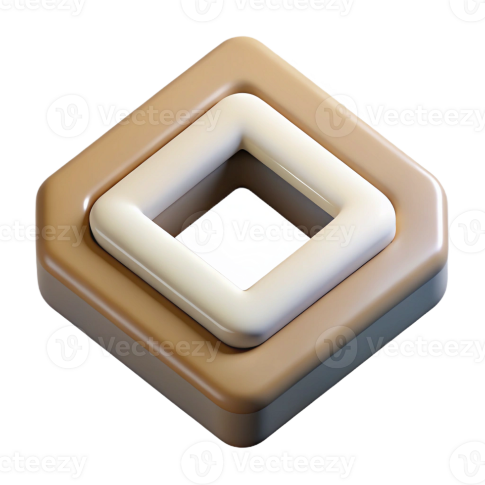 vibrant joyful organic Geometric symbol of foundation. Square. Clean lines, single-weight stroke, with Scalable Design. fine detail png