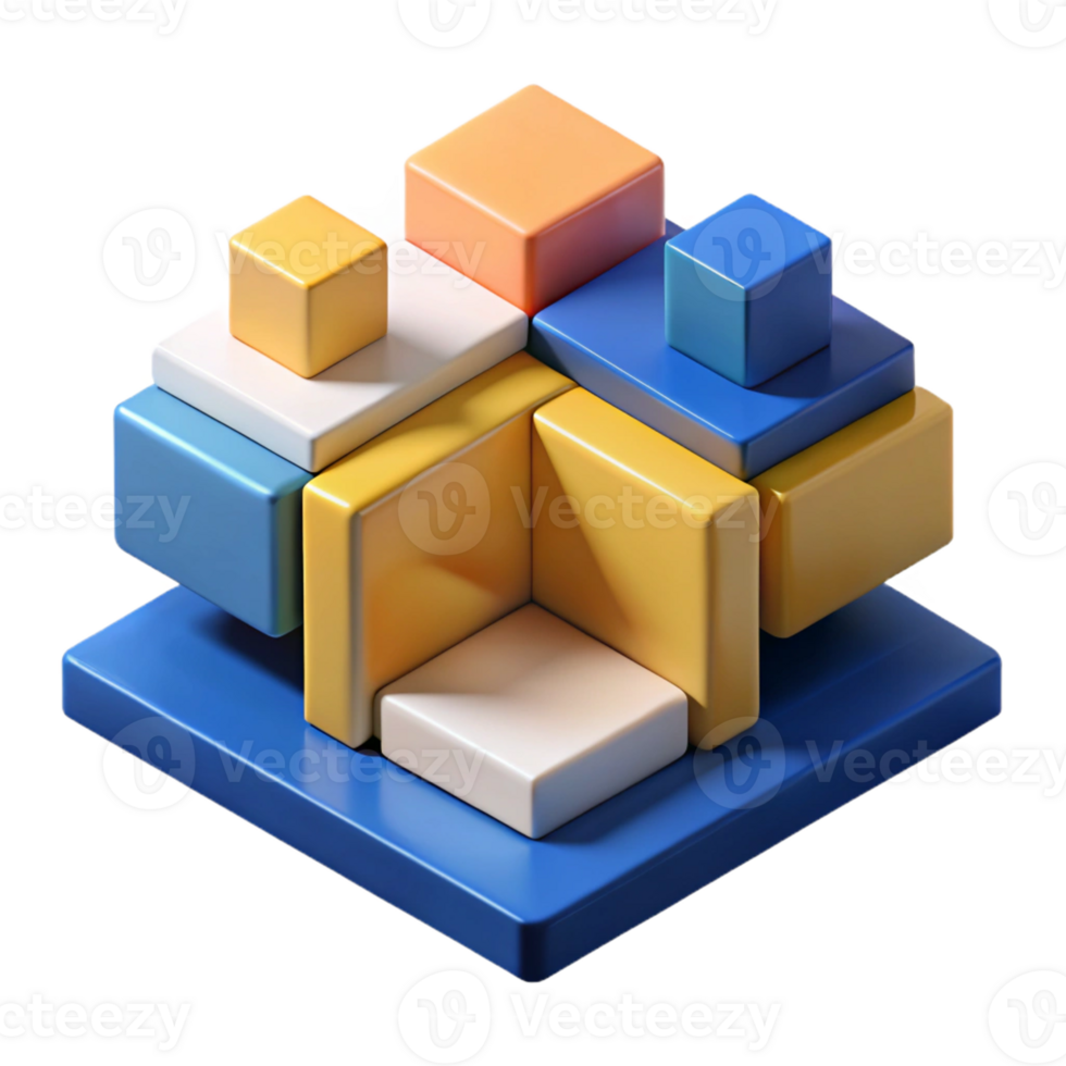 spectacular creative Abstract geometric composition with rectangles, flat color with Scalable Design. elite png