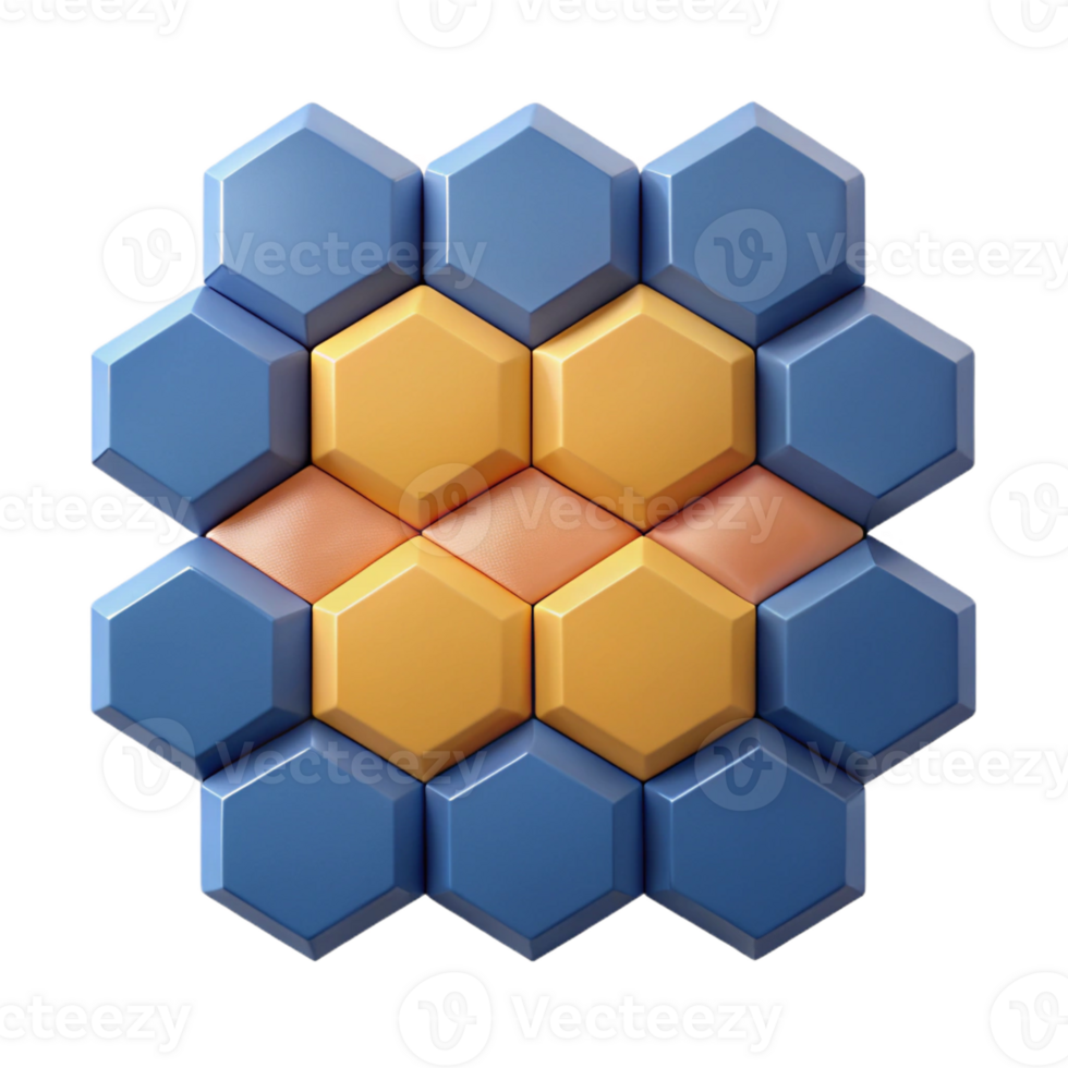 unparalleled art deco Geometric pattern of hexagons and triangles. Flat color, minimal design with Scalable Design. expertly shot png