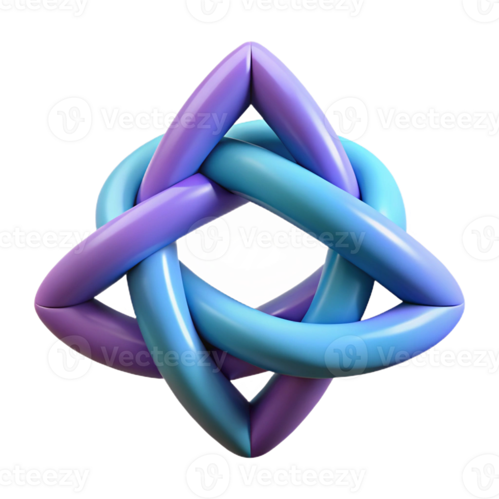 tranquillo, calmo sereno geometrico simbolo di unità. tre intersecano Linee. piatto colore. pulito Linee. minimo con scalabile design. ultra HD png