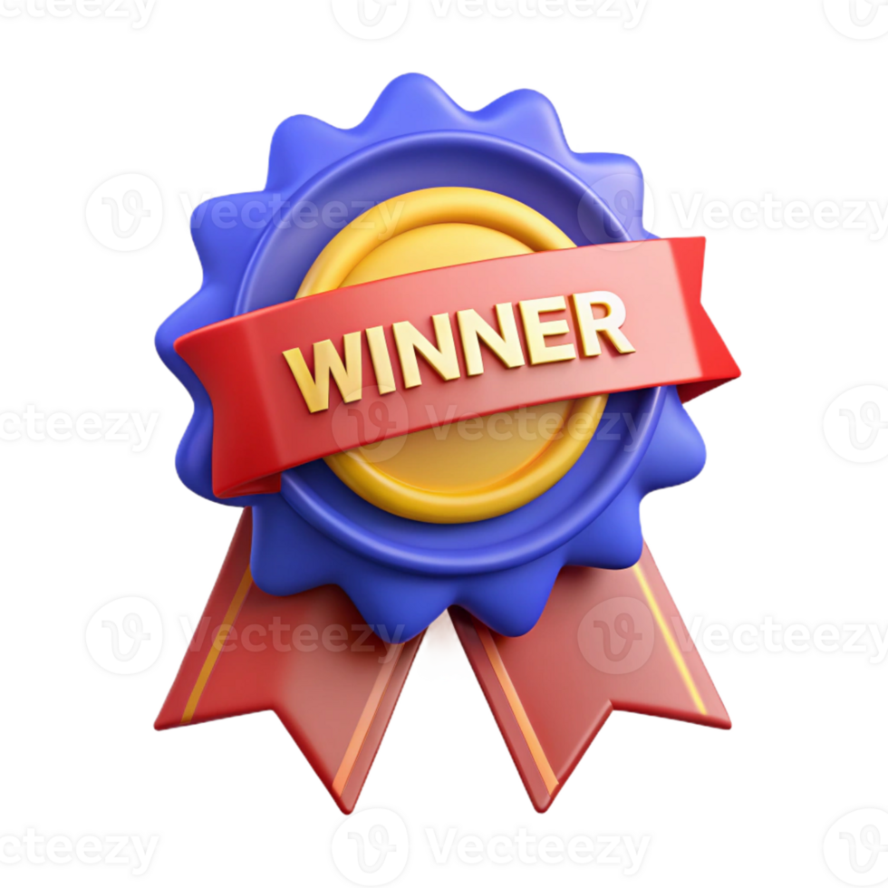 extraordinary joyful victorian Ribbon-shaped badge with the text Winner . Flat color, crisp edges, with Scalable Design. original png