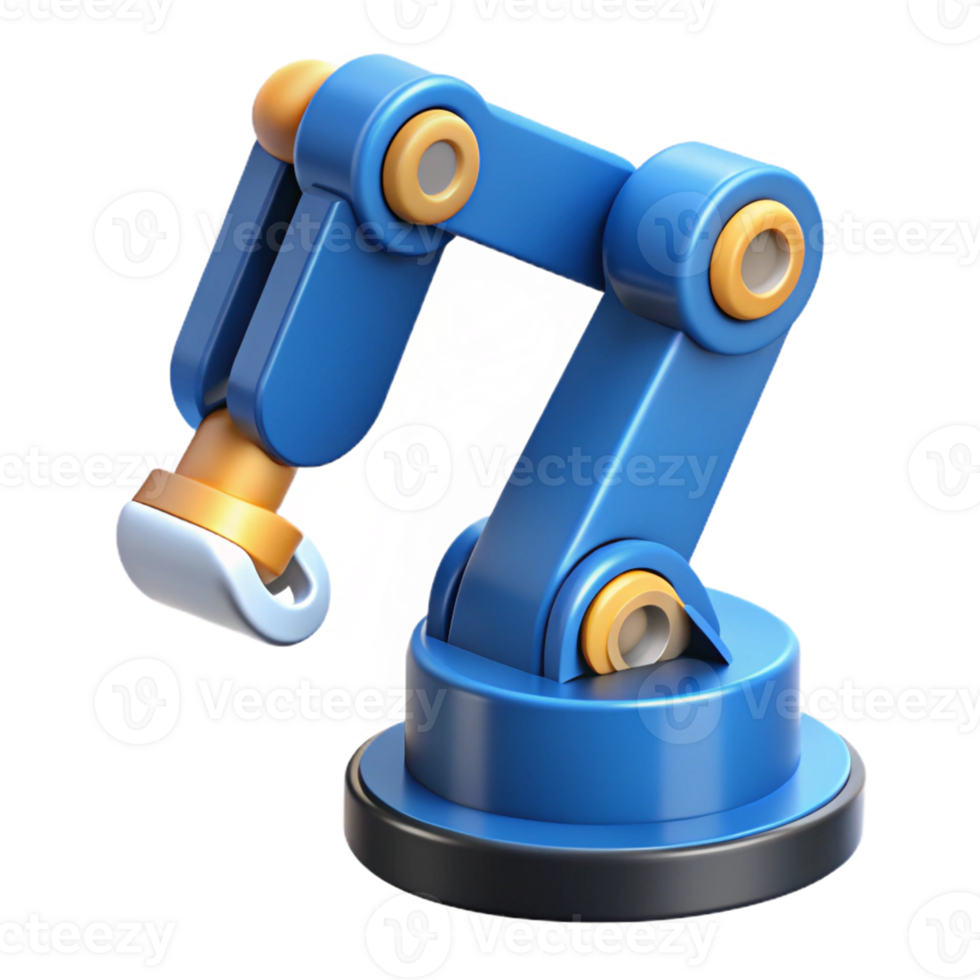 melancholic exquisite Flat color blueprint of a robot arm. Clean lines, with Scalable Design. elite png