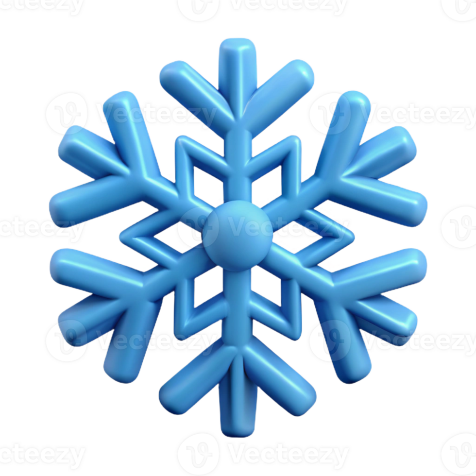 signature impressionist Snowflake. Crisp edges, single-weight stroke, flat color with Scalable Design. fine detail png