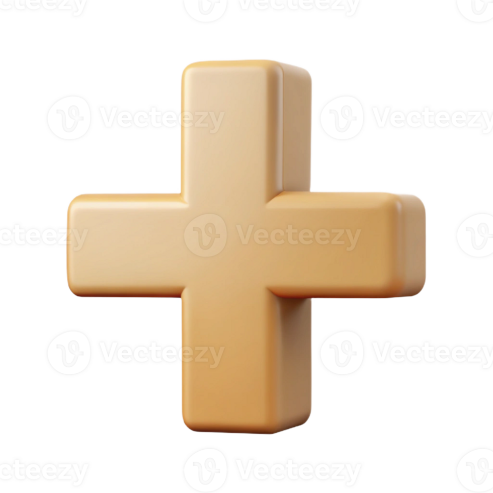 glorious traditional Minimal PLUS sign in flat beige. Scalable, sharp edges with Scalable Design. detailed png