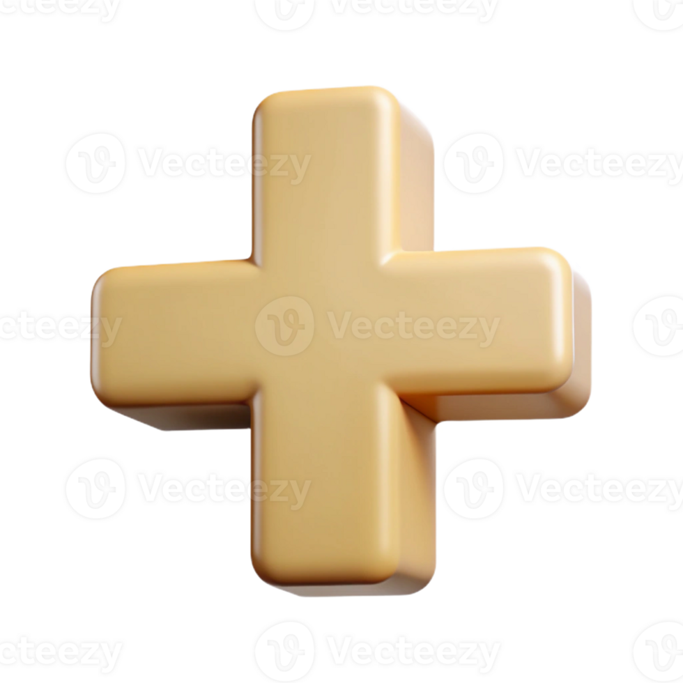 dazzling playful geometric Minimal PLUS sign in flat beige. Scalable, sharp edges with Scalable Design. detailed png