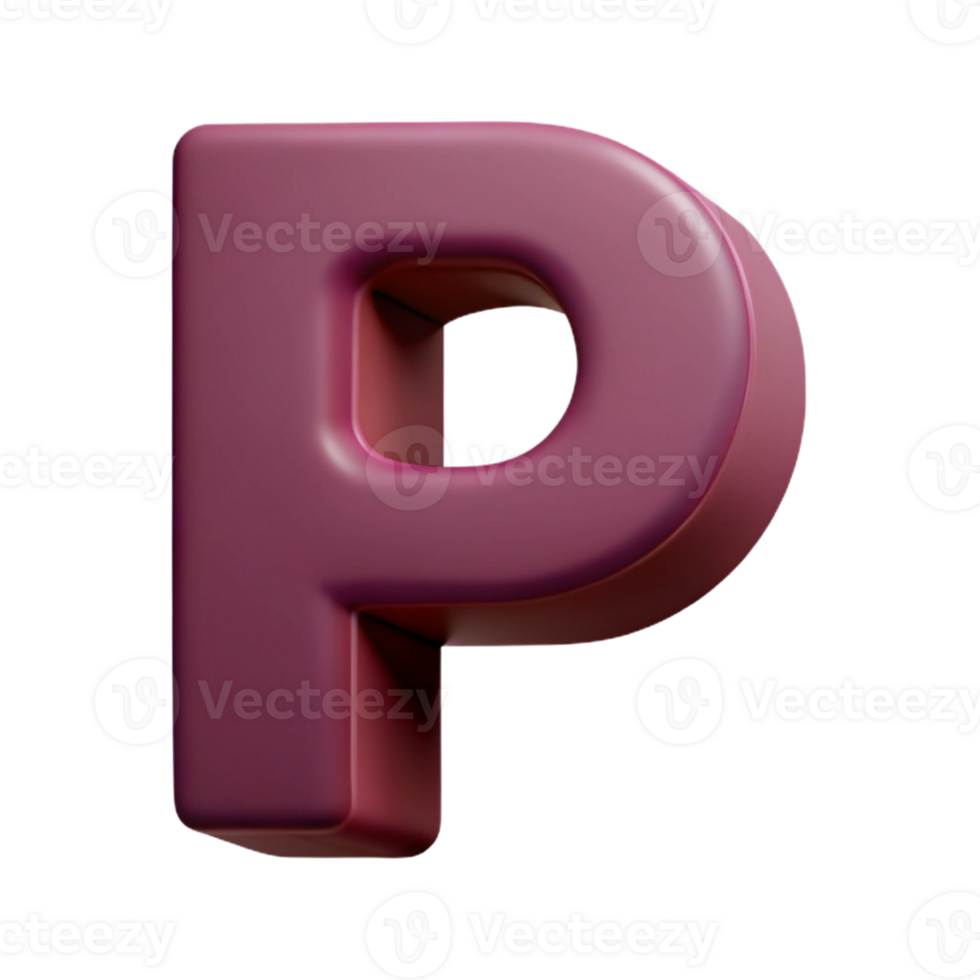 sumptuous exceptional Minimal P in flat burgundy. Clean lines with Scalable Design. png