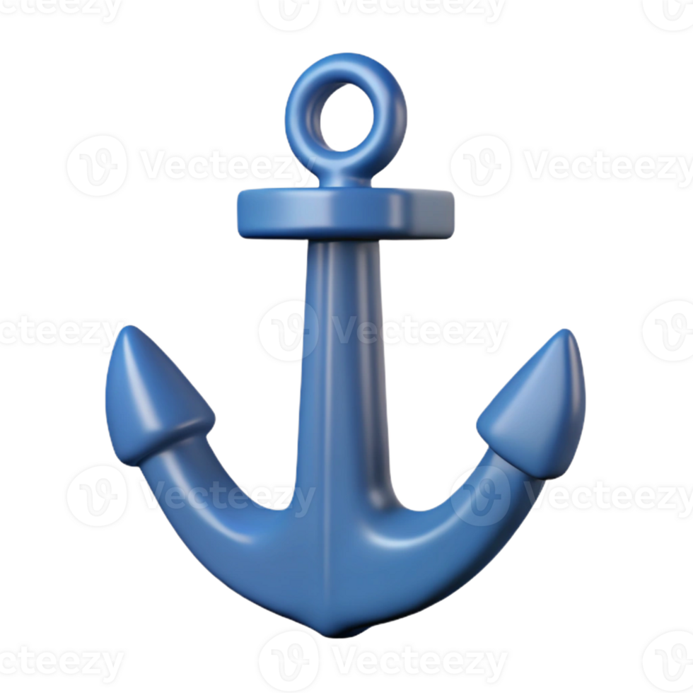 whimsical immaculate Minimal silhouette of an anchor. Clean lines, scalable design, flat color with Scalable Design. sharp png