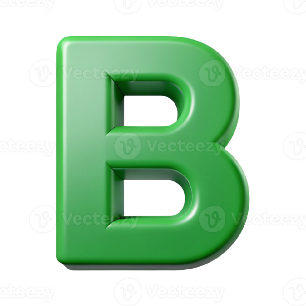 hypnotic unforgettable Clean, symmetrical B in flat green. with Scalable Design. png