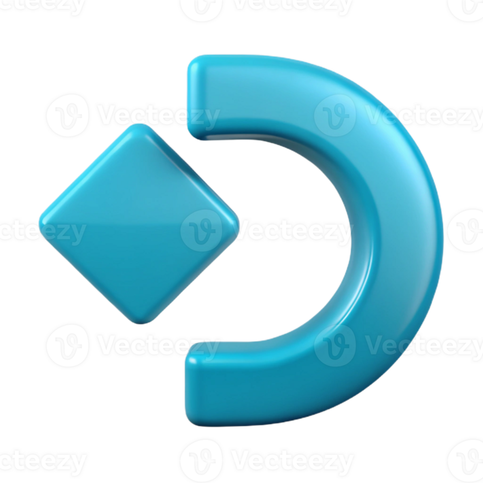 gorgeous playful art deco Clean lines, flat cyan BACK arrow. Crisp edges, with Scalable Design. 4K png