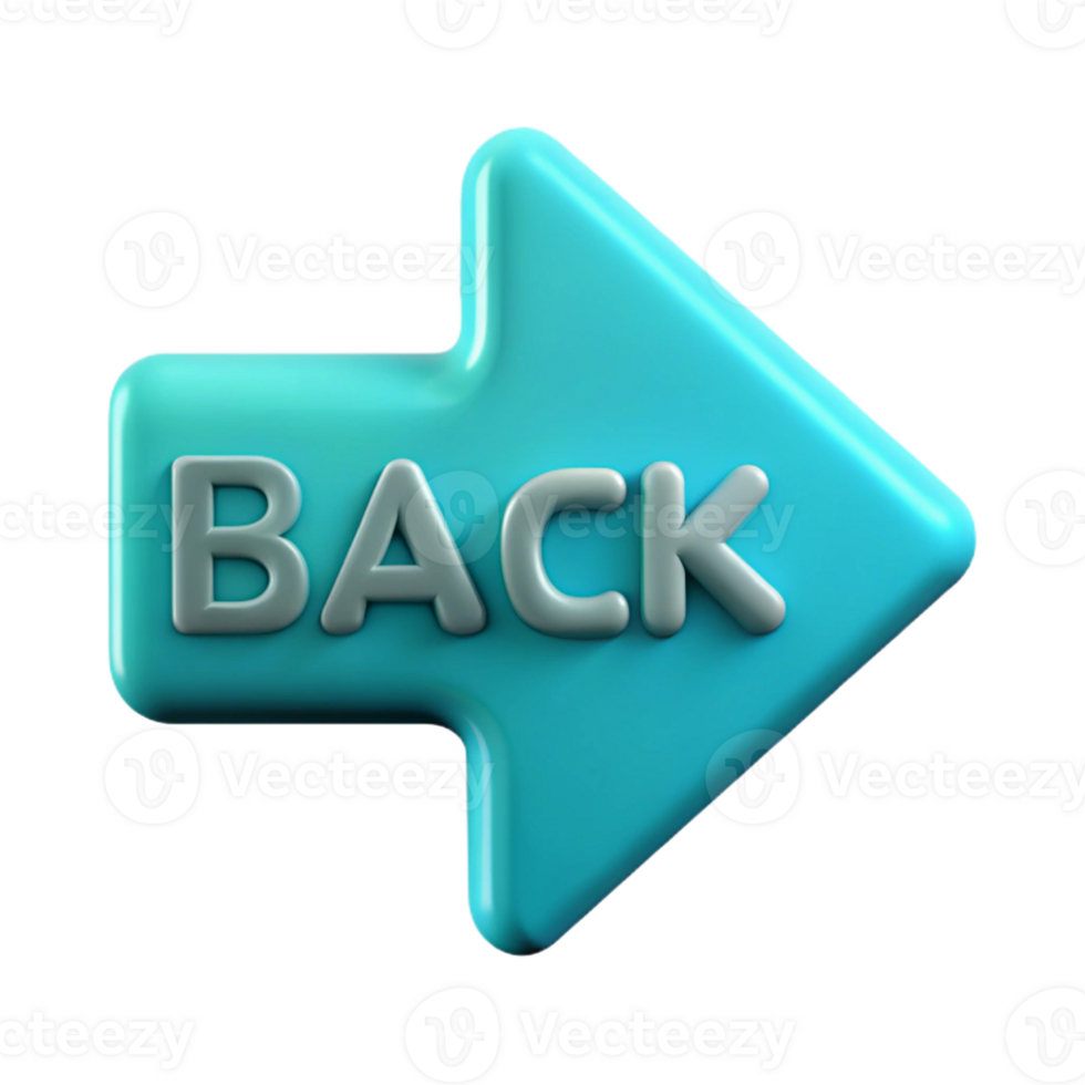 iconic abstract Clean lines, flat cyan BACK arrow. Crisp edges, with Scalable Design. precision png