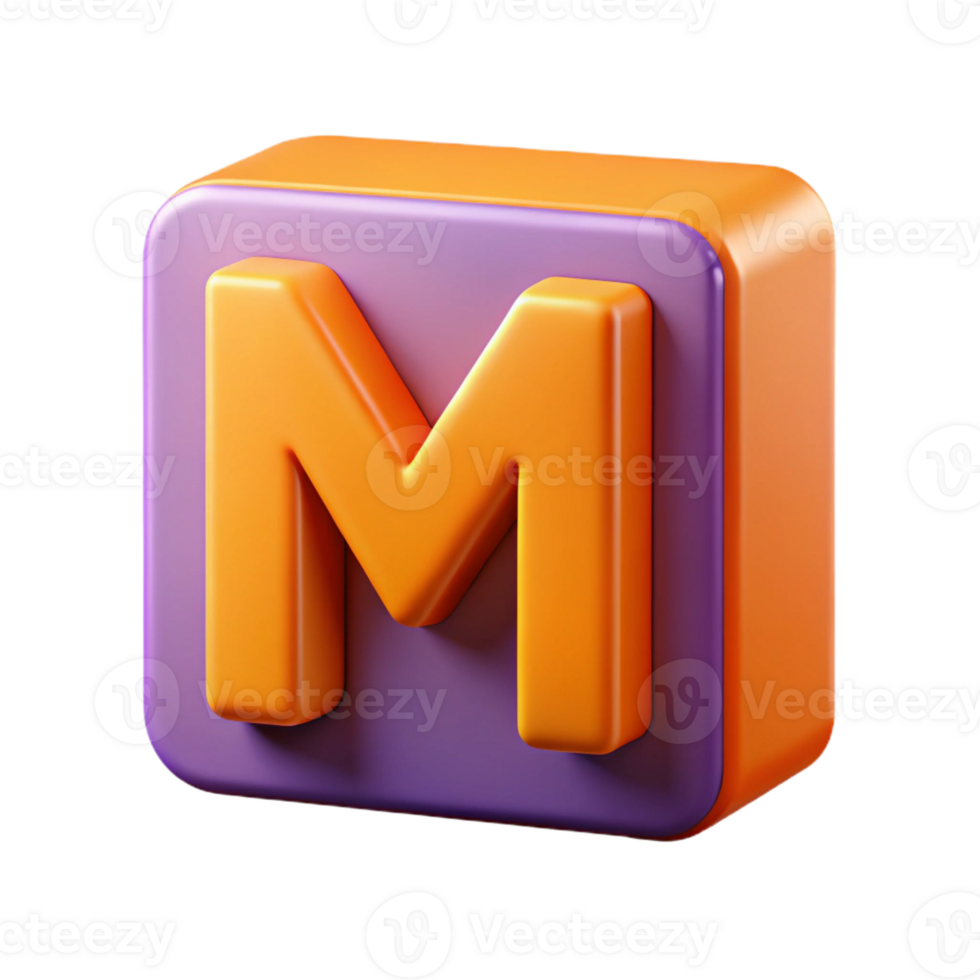 glorious urban Logo with a stylized letter M using rectangular shapes. Clean lines, flat color, with Scalable Design. elite png