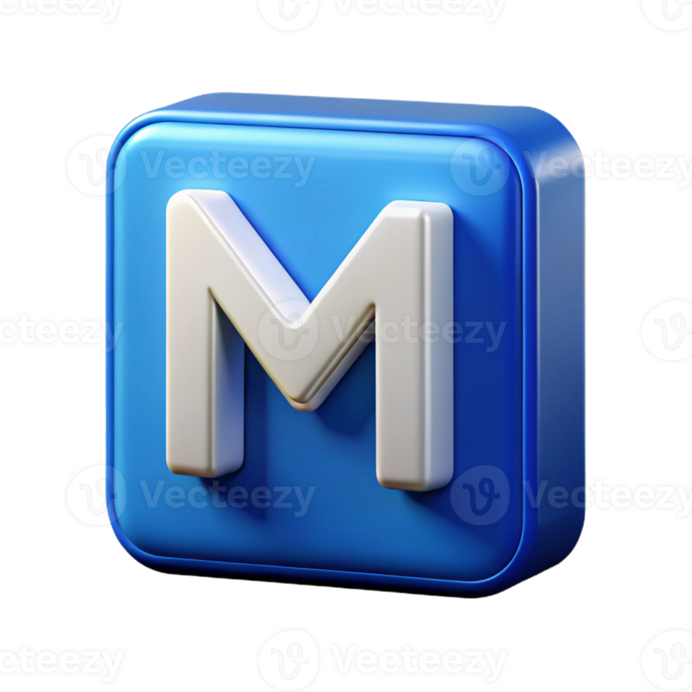 breathtaking unforgettable Logo with a stylized letter M using rectangular shapes. Clean lines, flat color, with Scalable Design. png