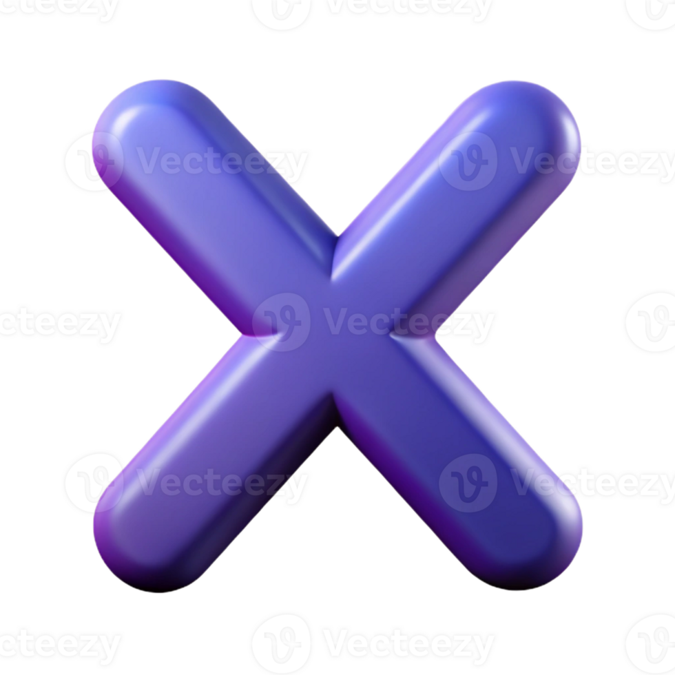 dramatic remarkable X icon with two crossed lines. Single-weight stroke, with Scalable Design. png