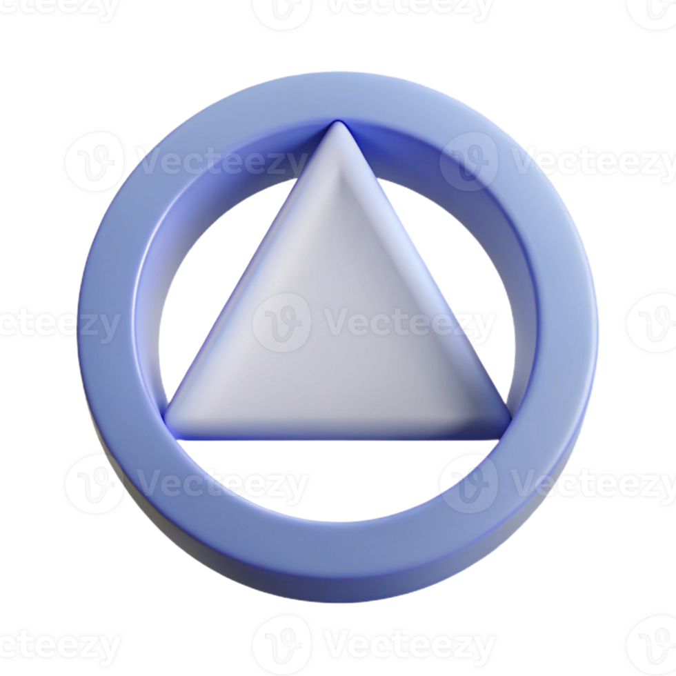 peaceful vibrant Minimalist circle within a triangle, clean lines, single-weight stroke with Scalable Design. studio quality png