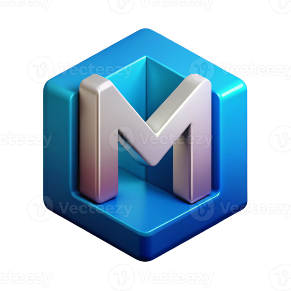 extraordinary mysterious creative Logo with a stylized letter M using rectangular shapes. Clean lines, flat color, with Scalable Design. top-tier png