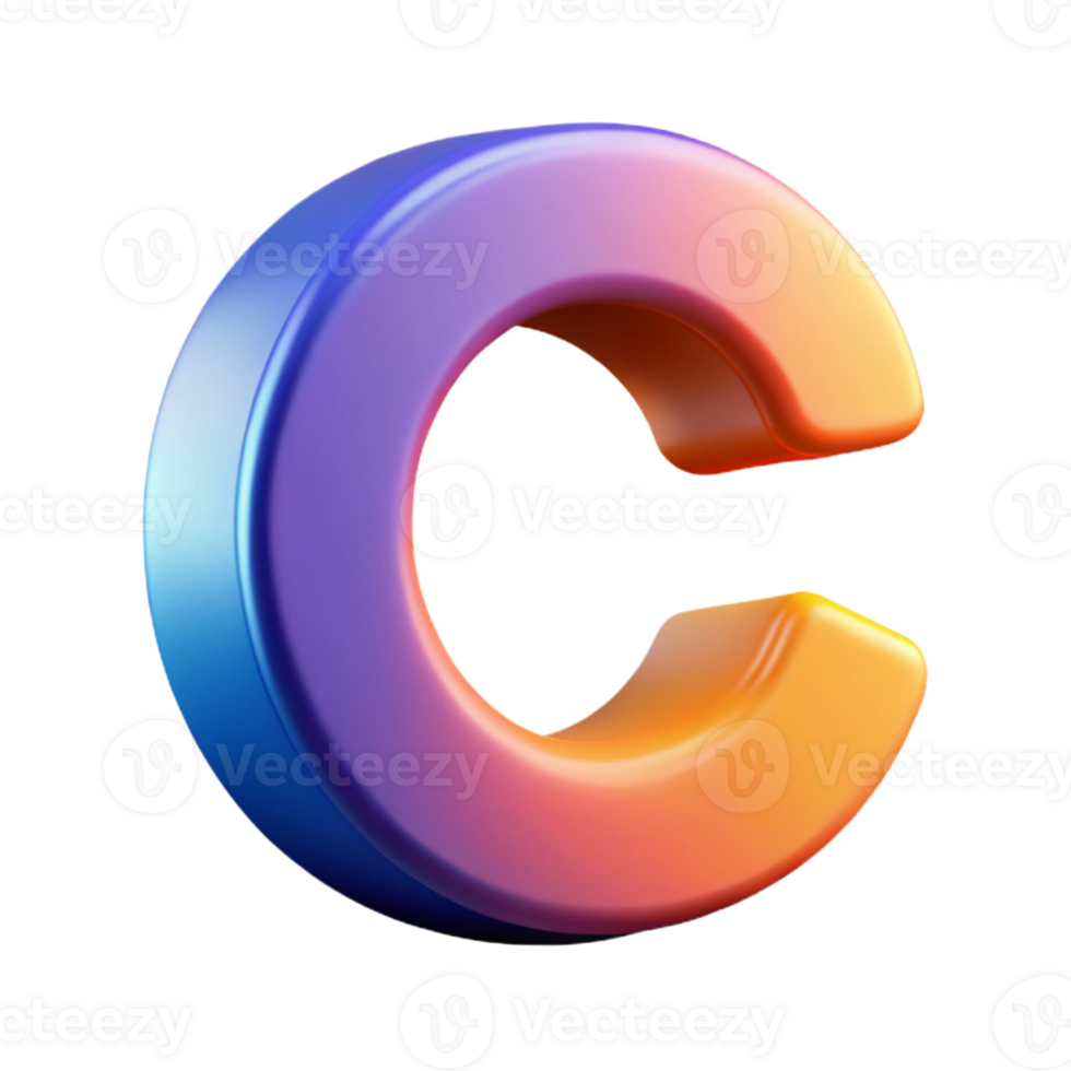 wonderful intense artistic A stylized letter C , minimal design with Scalable Design. precision png