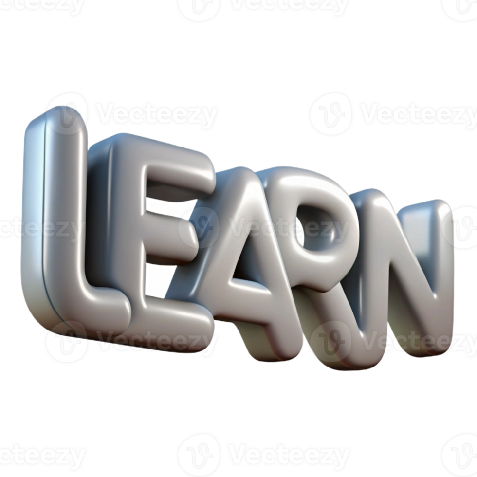 extraordinary surreal Clean lines, scalable LEARN with flat gray color with Scalable Design. expertly shot png