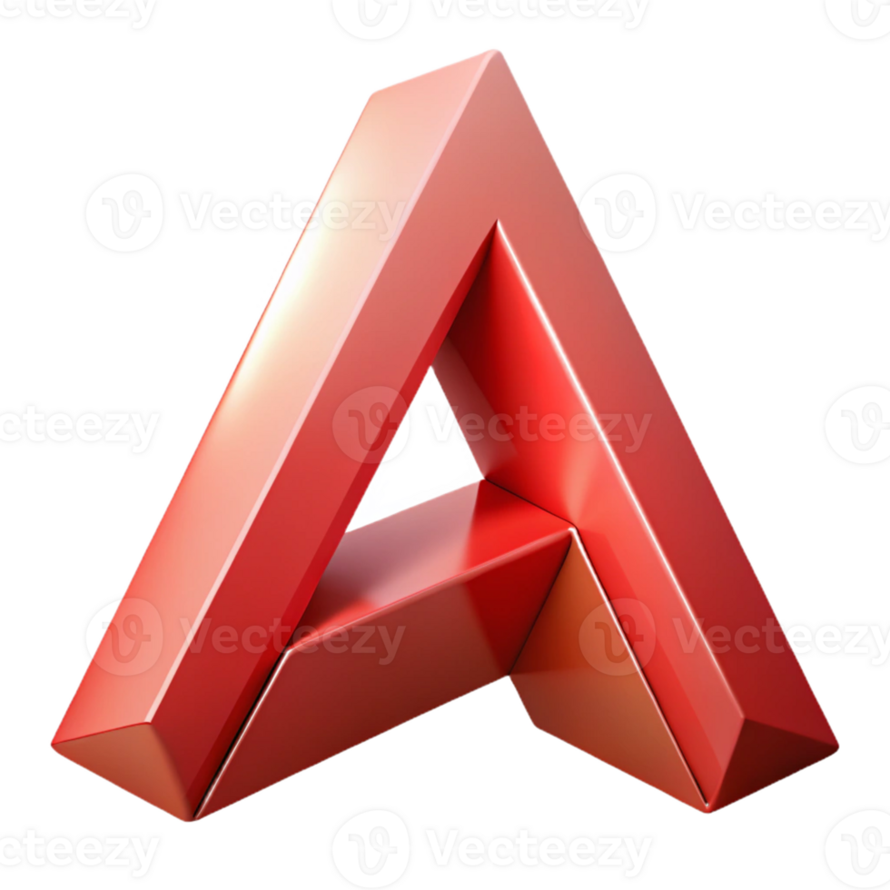 hypnotic urban Abstract letter A with sharp angles. Minimal, single-weight stroke, with Scalable Design. studio quality png