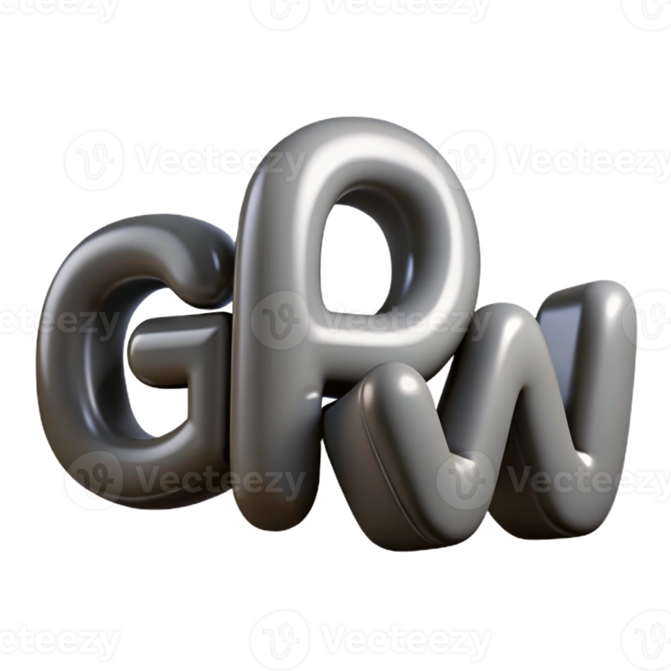 dazzling dynamic avant-garde Scalable, minimal GROW in gray. Single-weight stroke, geometric design with Scalable Design. refined png