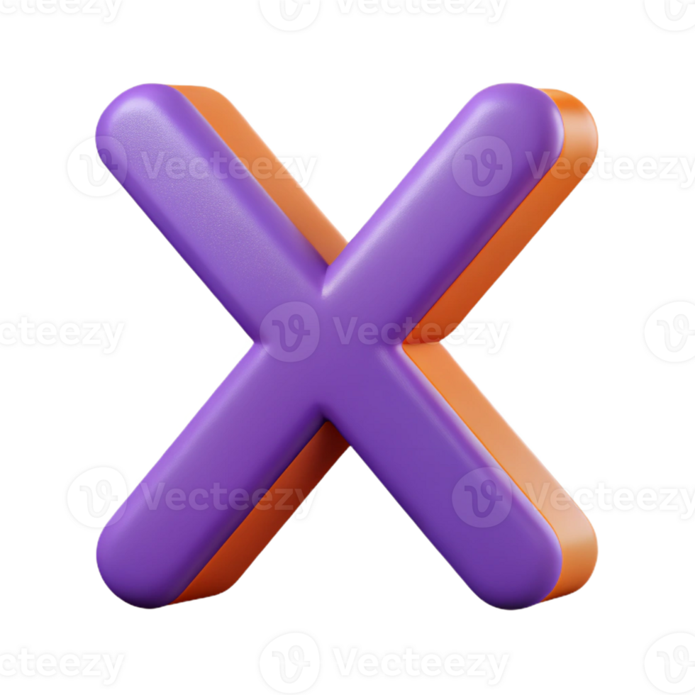 striking reflective minimalist X icon with two crossed lines. Single-weight stroke, with Scalable Design. fine detail png