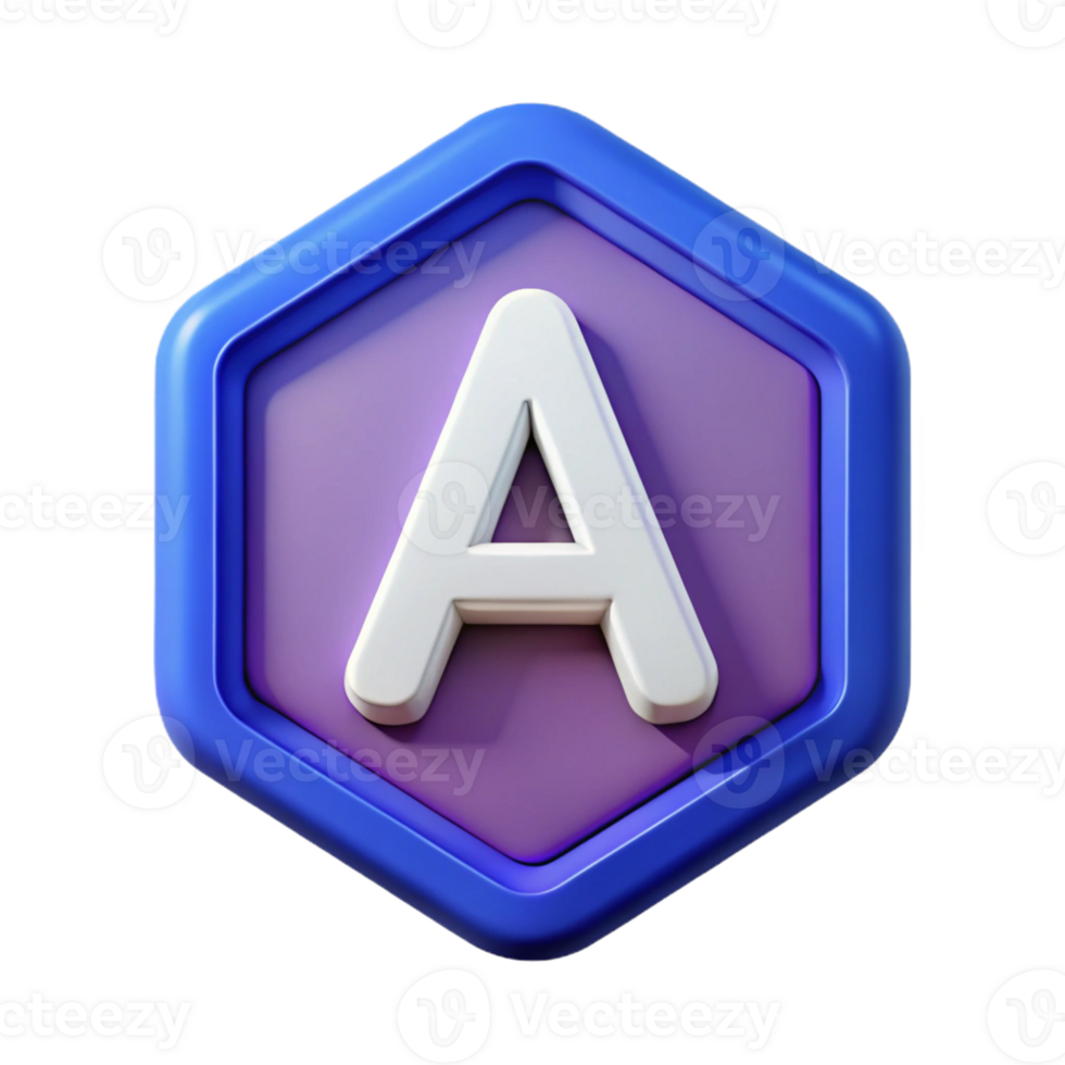 exceptional renaissance Letter A badge with sharp corners. Flat color, clean lines, minimal design with Scalable Design. professional png