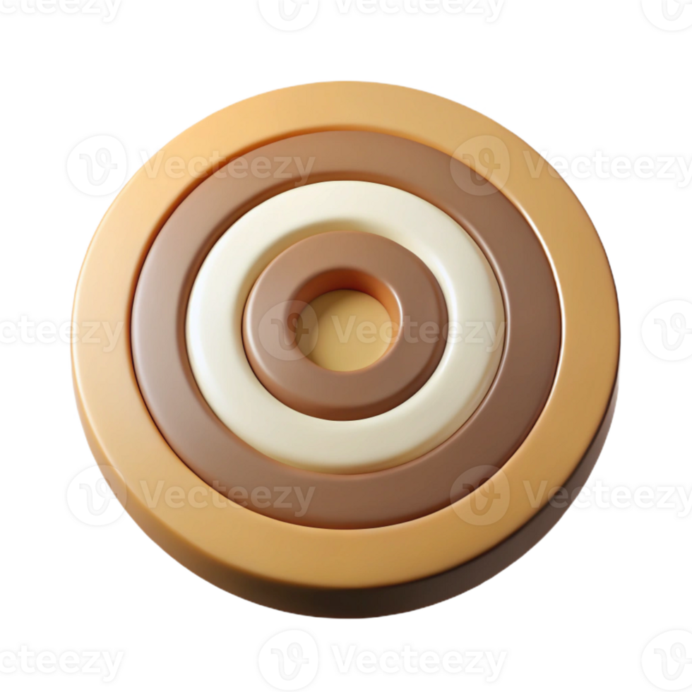 signature modern Geometric concentric circles, clean lines, flat brown and beige with Scalable Design. gallery standard png