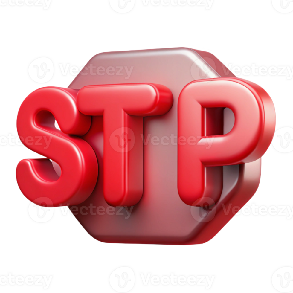 dazzling retro Scalable, symmetrical STOP with crisp edges with Scalable Design. high resolution png