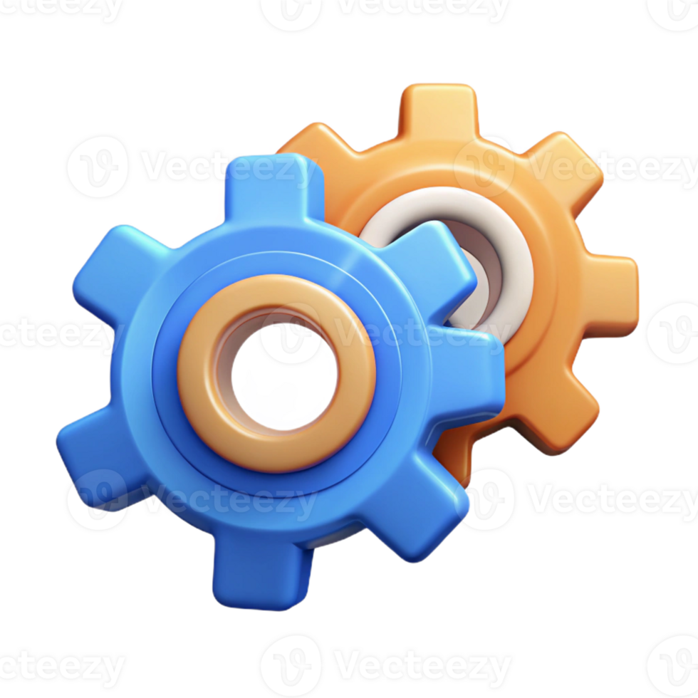 quintessential bohemian Scalable settings icon. Gear wheels, interlocked. Flat color, clean lines with Scalable Design. sharp png