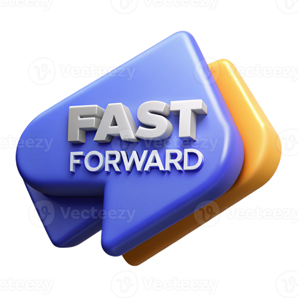 splendid memorable Minimal, crisp edges FAST FORWARD with flat color with Scalable Design. png