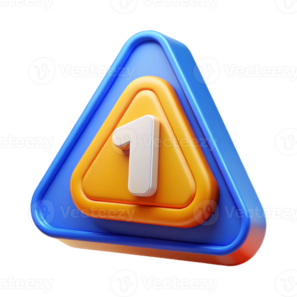 extraordinary geometric Triangular badge with a bold number . Scalable, flat color, sharp edges with Scalable Design. museum quality png