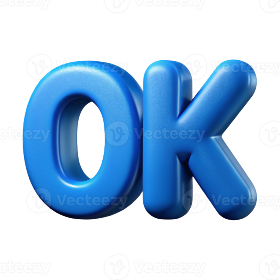 impressive tropical Minimal OK in a rounded sans-serif font. Flat blue color, sharp edges with Scalable Design. elite png