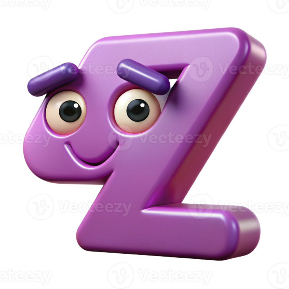 glorious peaceful artistic Letter Z character with a winking eye. Crisp edges, minimal, single-weight stroke with Scalable Design. crisp png