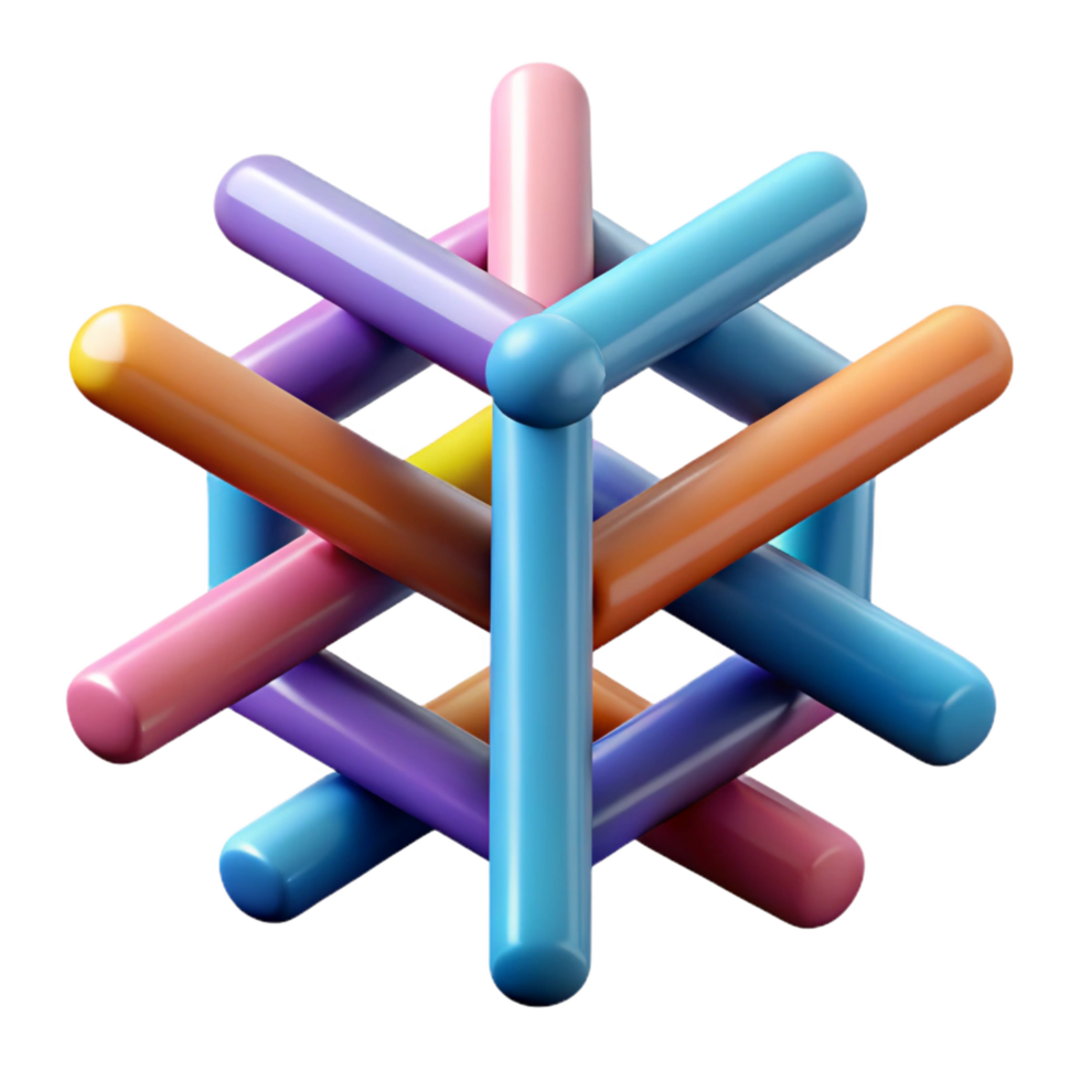 captivating dynamic artistic Abstract composition of perpendicular lines. Crisp edges, flat color, with Scalable Design. high quality png