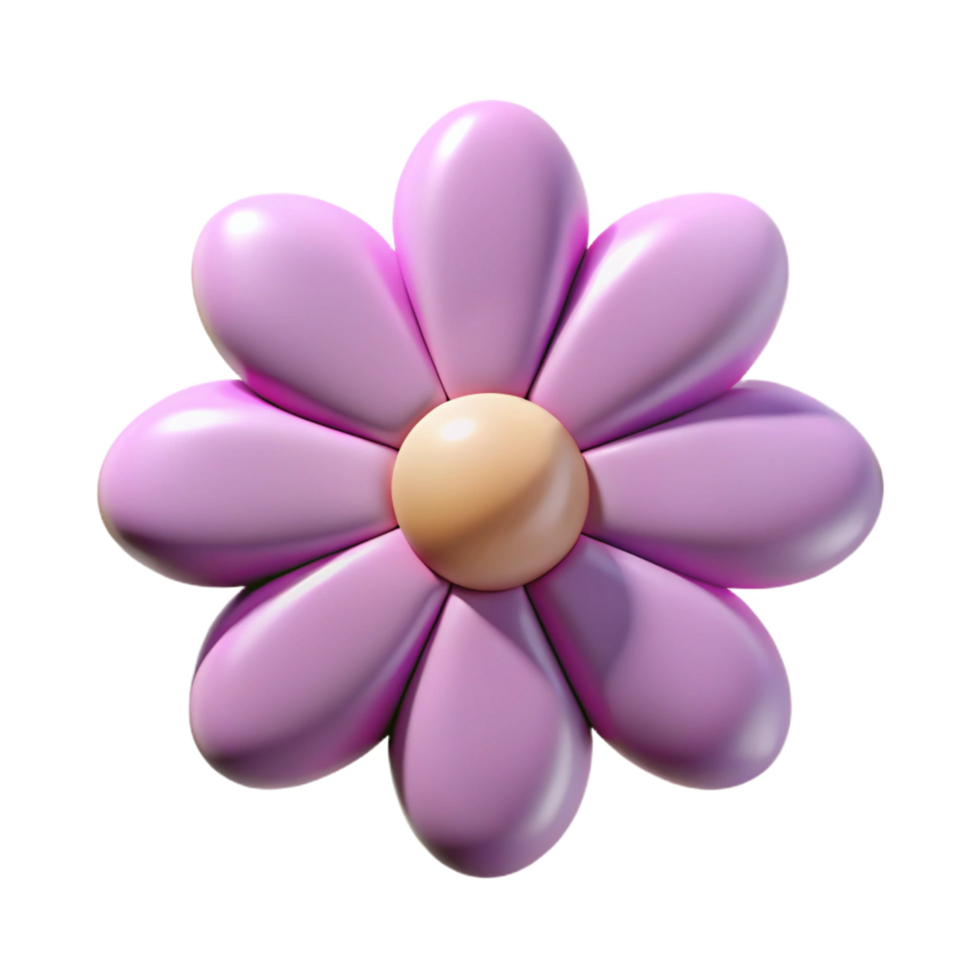 spectacular unforgettable Flower with a circular center and five petals. Clean lines, flat color, crisp edges with Scalable Design. png